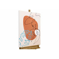 ACRYLBILD HANDGEMALT 60/90 cm - Pink/Beige, Holz/Textil (60/90cm) - KUNSTLOFT