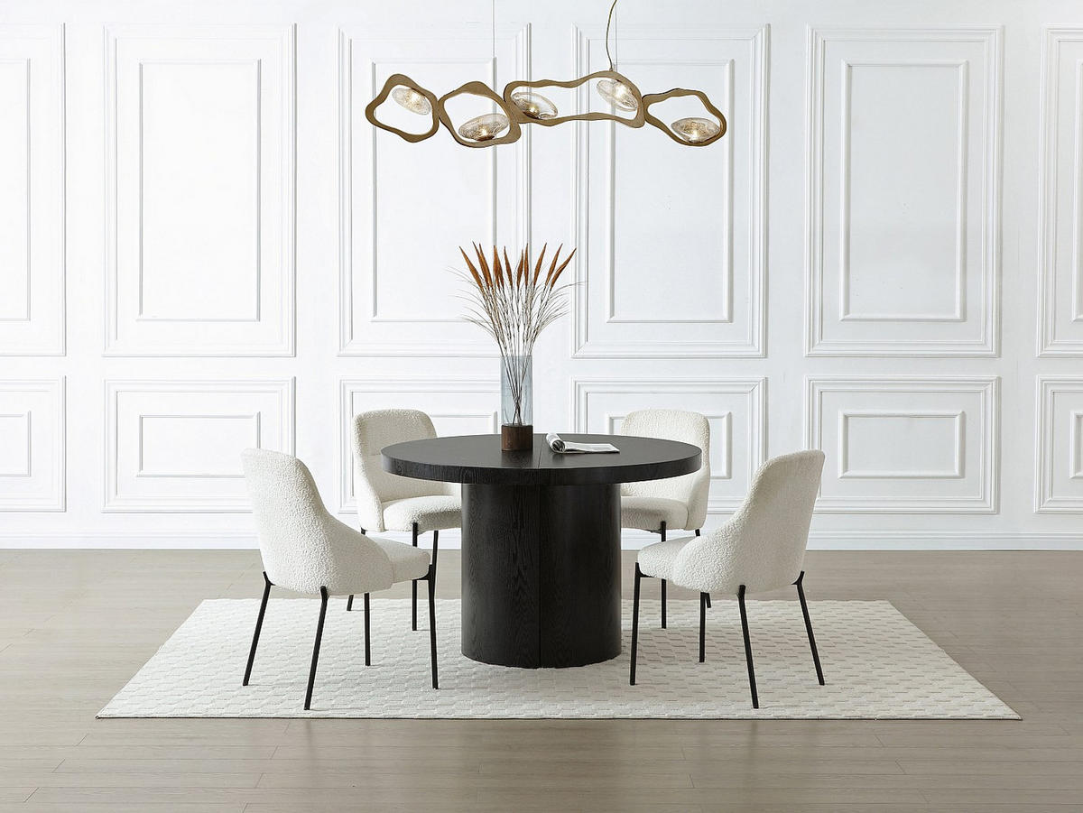 ESSTISCH ausziehbar - 4 bis 12 Personen - MDF - Schwarz - SIDRINA - Schwarz, Holz (240/120/76cm) - Vente-Unique