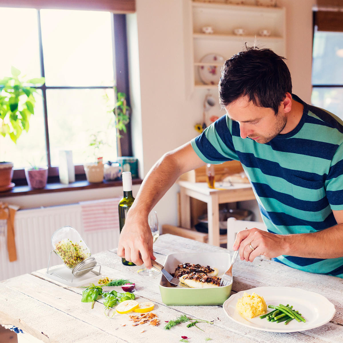 SPROUT glass - viacfarebná, kov/sklo (0.87L) - Relaxdays