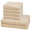 FROTTIERSET Pure 6-teilig - Beige, Textil (50/100cm) - Cawö