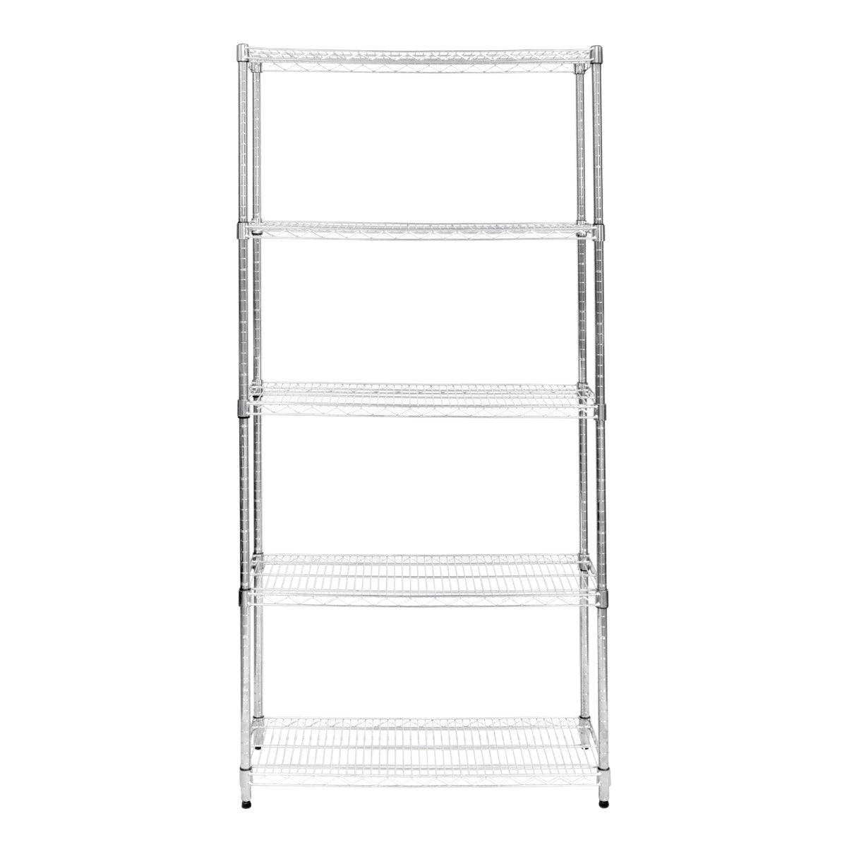 DRAHTREGAL - 35cm x 90cm x 180cm - Silberfarben, Metall (90/180/35cm)