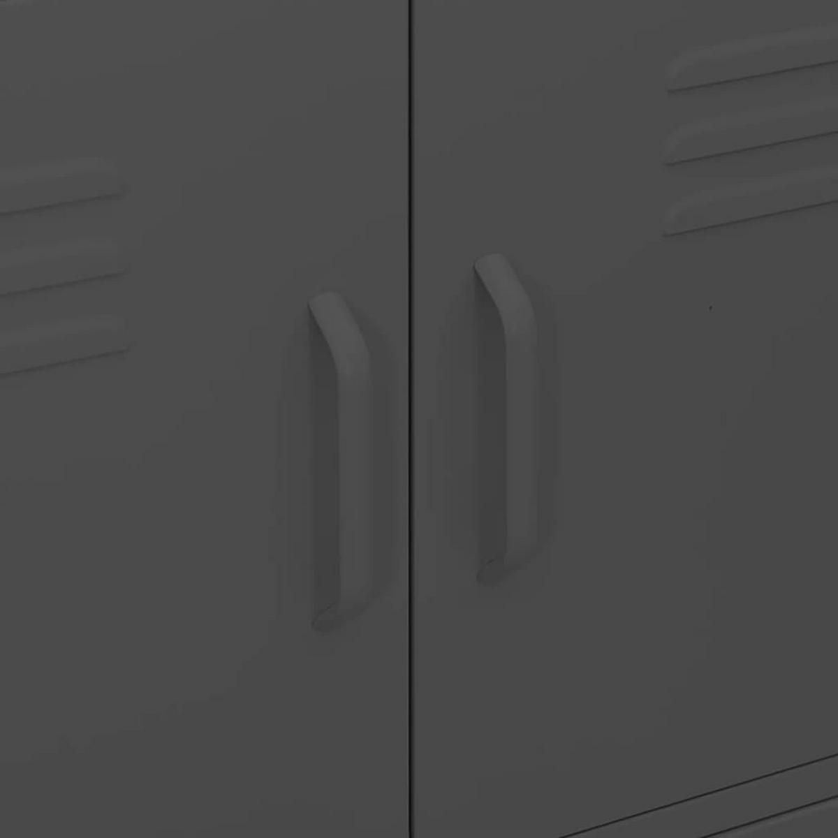 LAGERSCHRANK Anthrazit 80/35/101,5 Cm Stahl - Anthrazit, Metall (35/101.5/80cm) - vidaXL
