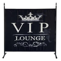 PARAVENT 1-tlg. 180x178 cm VIP - Schwarz/Weiß, Metall (178/180cm) - QUICK STAR