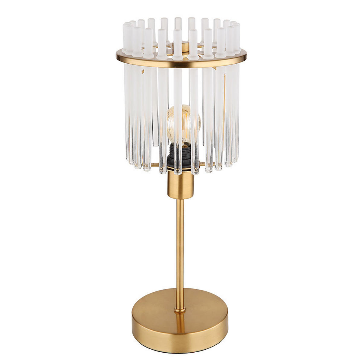 LED TISCHLEUCHTE GORLEY Metall Gold - Goldfarben, Glas (15/15/37.5cm) - Globo Lighting