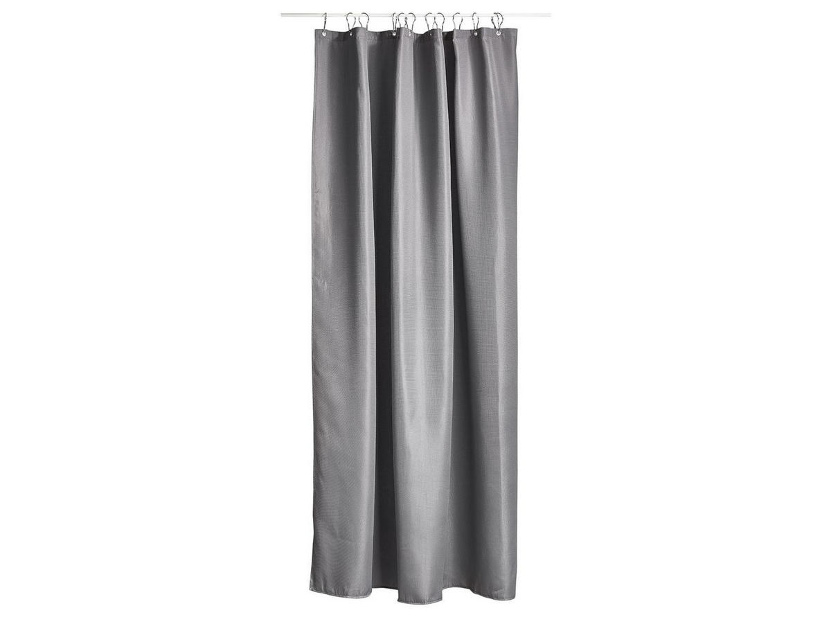 DUSCHVORHANG Lux grau 180x200 cm - Grau, Textil (200/180cm) - Zone Denmark