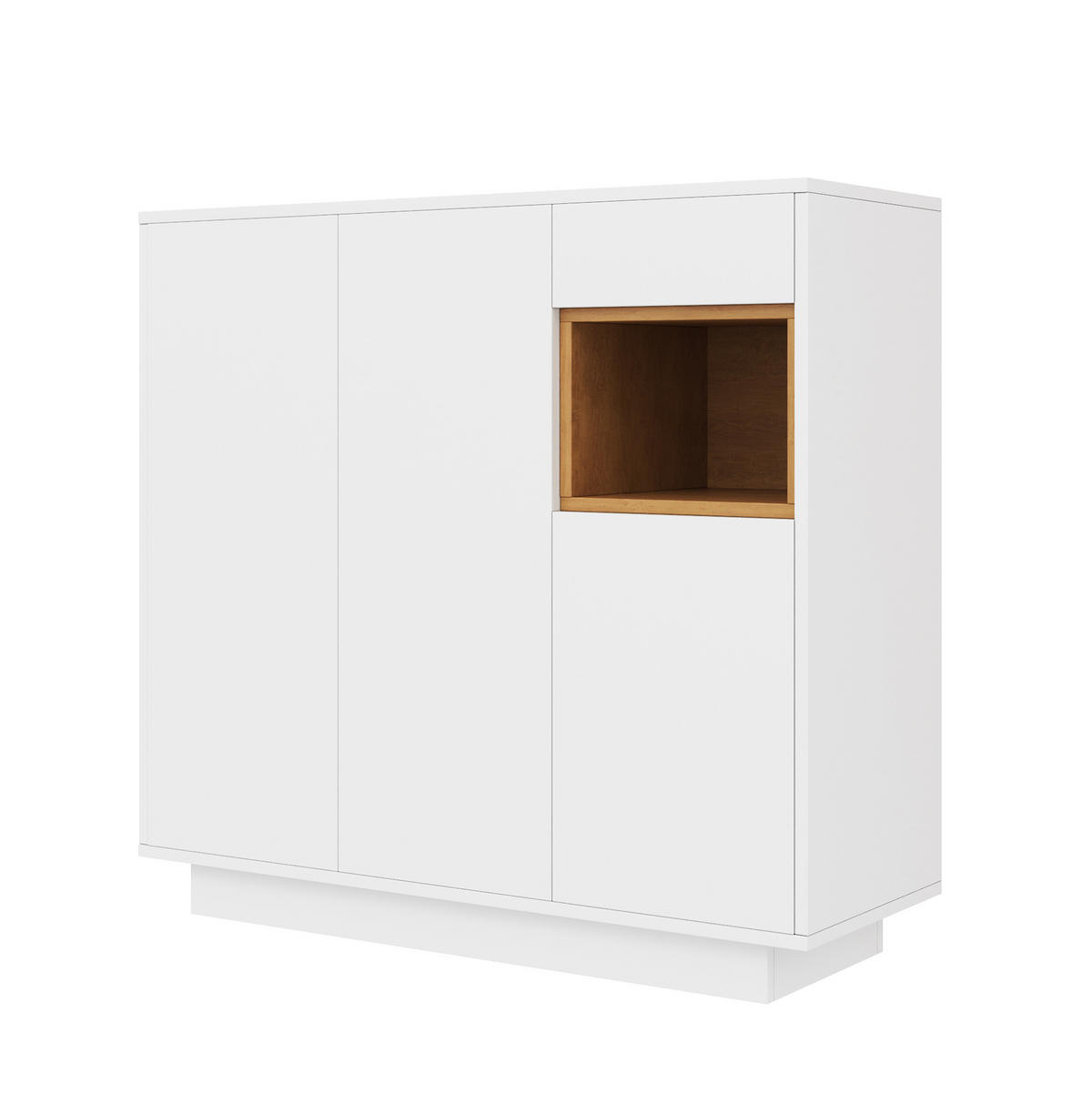 SCHUHSCHRANK aus Spanplatte 105x39,5x100,5cm in Weiß mit LED-Beleuchtung - Weiß, Holzwerkstoff (105/100.5/39.5cm) - Modfu