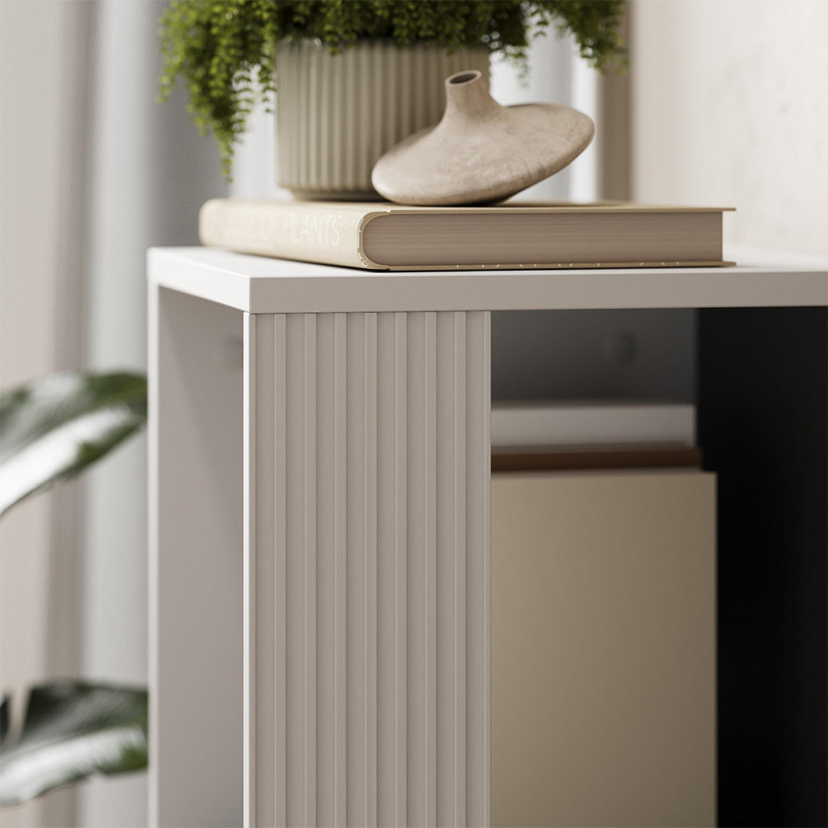 KNIHOVNA Eliza Bílá - bílá, kompozitní dřevo (36/120/36cm) - Vicco