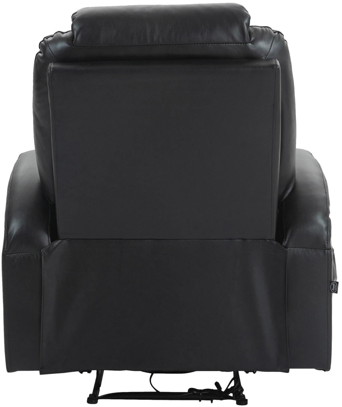 SESSEL Lederlook schwarz - Schwarz, Textil/Metall (83/105/94cm) - CLP