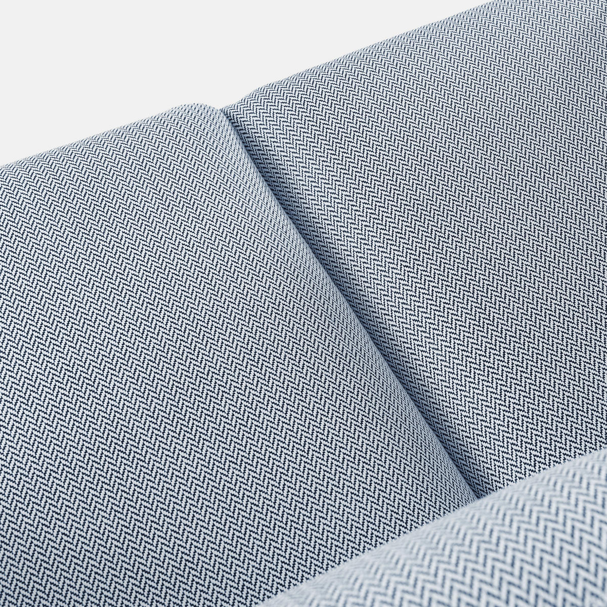 GARTENSOFA RAMBE 2-Personen mit Kissen, Weiß - Blau/Weiß, Textil/Metall (150/80/80cm) - KONSIMO®