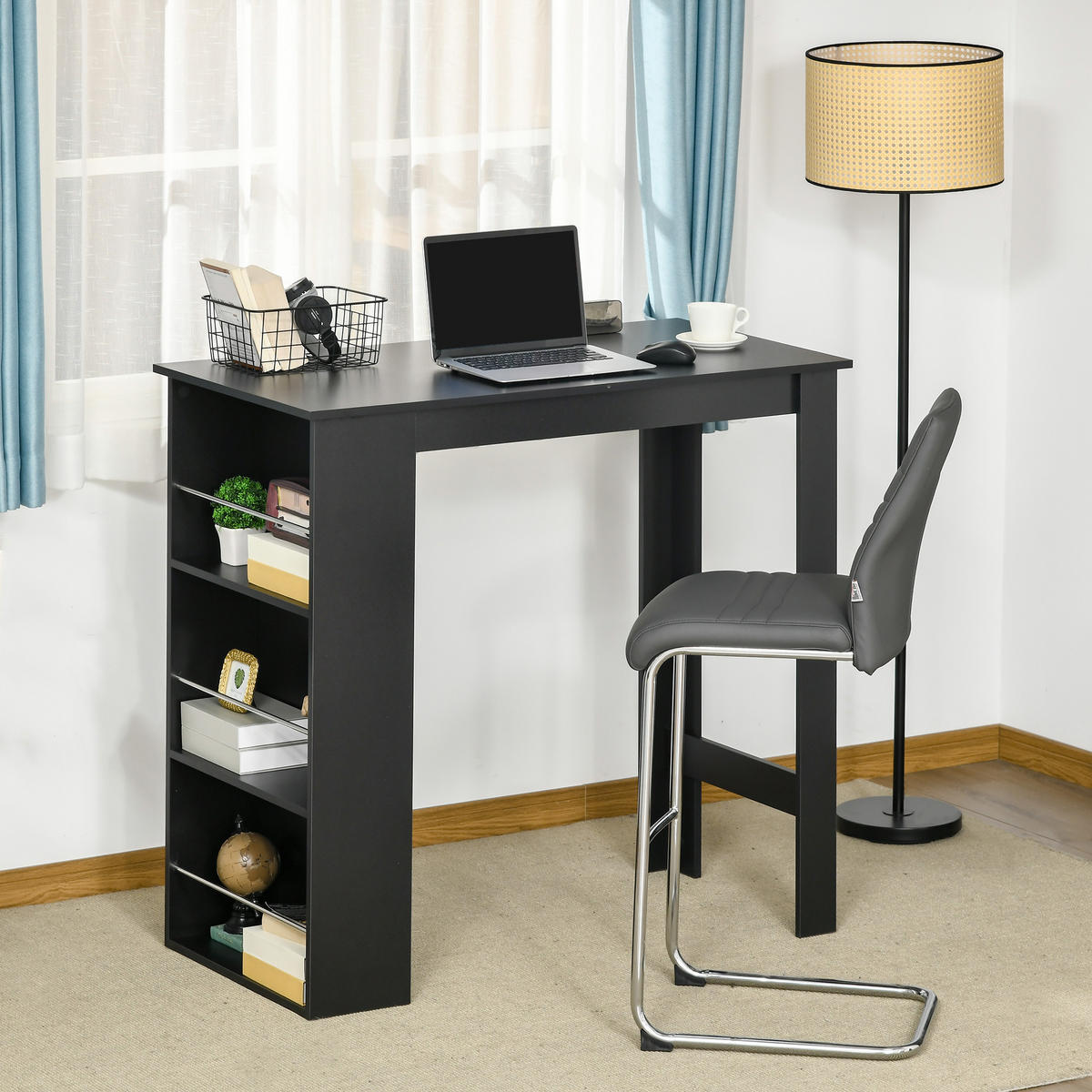 BARTISCH Schwarz 1 Stück - Schwarz, Kunststoff (112/57/106cm) - GiPP