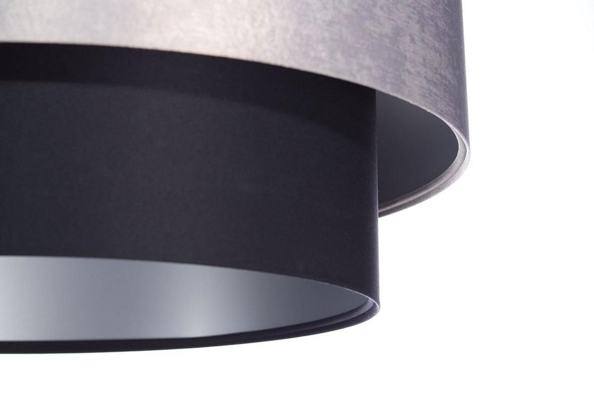 HÄNGELEUCHTE Grau 40/20 cm - Schwarz/Grau, Kunststoff (40/1/20cm) - ONZENO