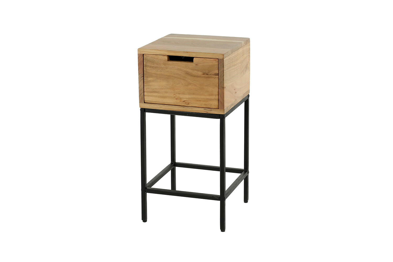 NACHTTISCH FATY Holz Akazie - Braun, Holz (30/60/30cm) - KAWOLA
