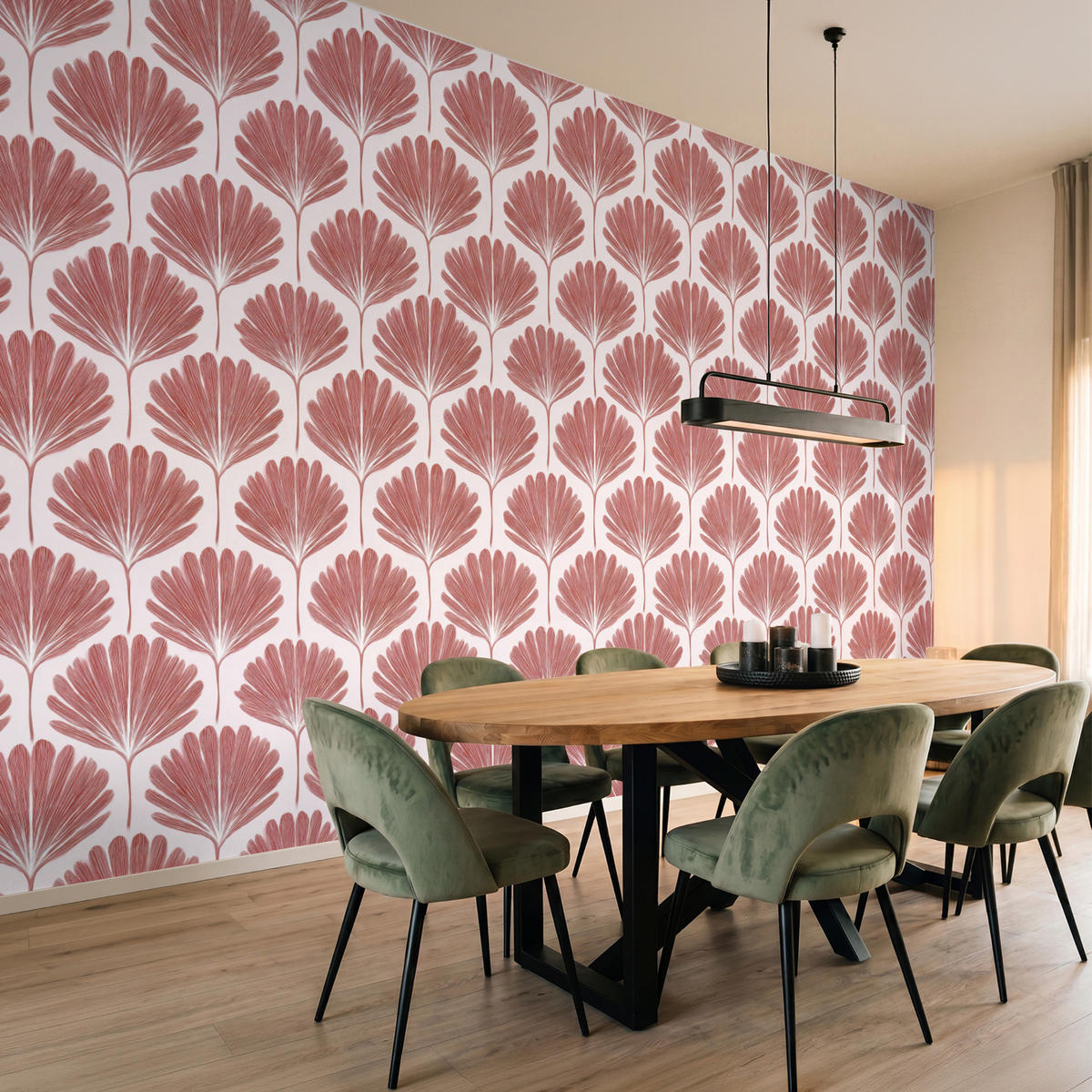 TAPETE - Fächer - Motiv - Terra - 500x280 cm - Rotbraun, Papier (500/280cm) - OnlyWow