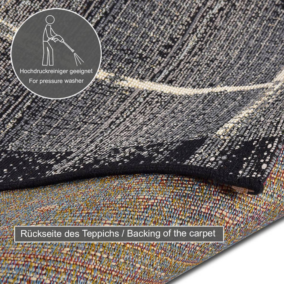 OUTDOORTEPPICH Aurora 200x285 cm - Grau, Textil (200/285cm) - Gino Falcone