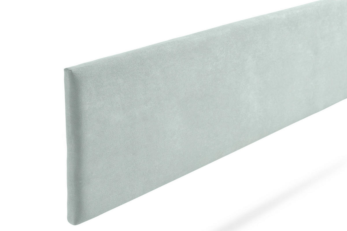 KOPFTEIL gepolstert NOVA Aqualine 115x50x5 cm - Wassergrün - Moonia - Pastellgrün, Holz (115/5/50cm)