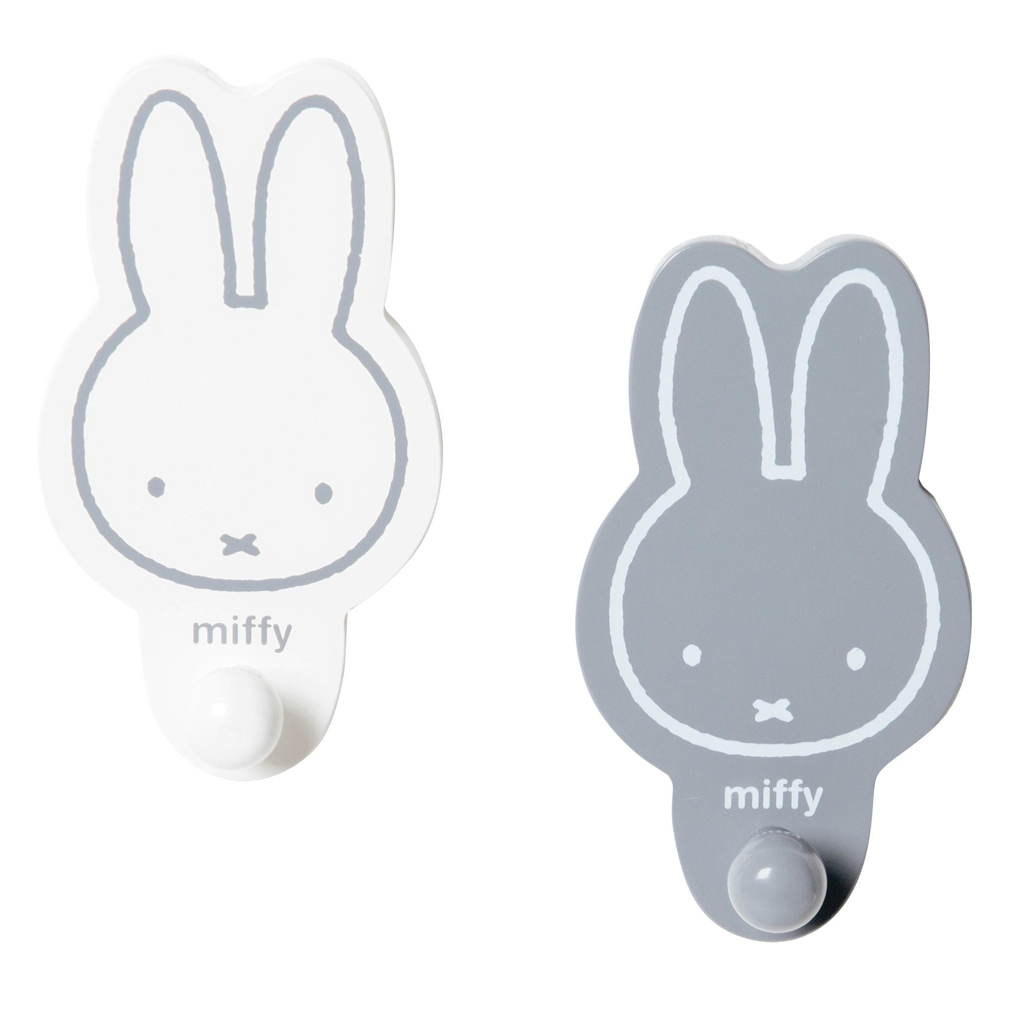 WANDHACKEN Miffy 2-tlg. - Dunkelgrau, Holzwerkstoff (9.5/17/5cm) - Roba