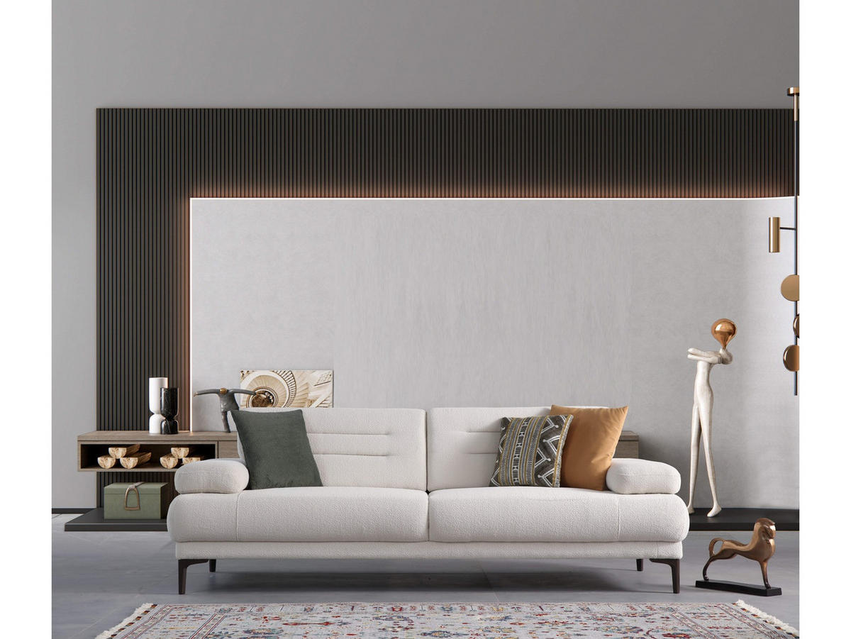 2-SITZER Sofa ELANORA, Creme - Creme, Kunststoff/Textil (190/84/103cm) - Villa Möbel