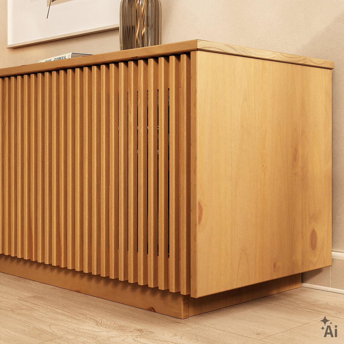 LOWBOARD OLE Eiche - Eichefarben, Holz (175/37/38cm) - IDIMEX