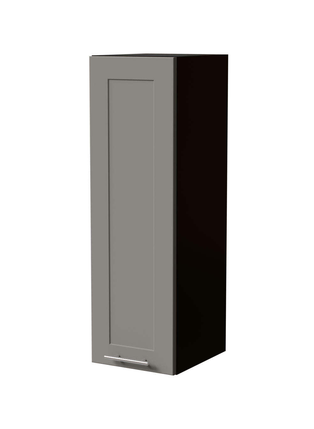 HÄNGESCHRANK Oslo W4/30 Schwarz / Dust Grey Matt 30 / 32,5 / 96cm - Schwarz/Grau, Holz/Holzwerkstoff (30/96/32.5cm) - Feldmann-Wohnen
