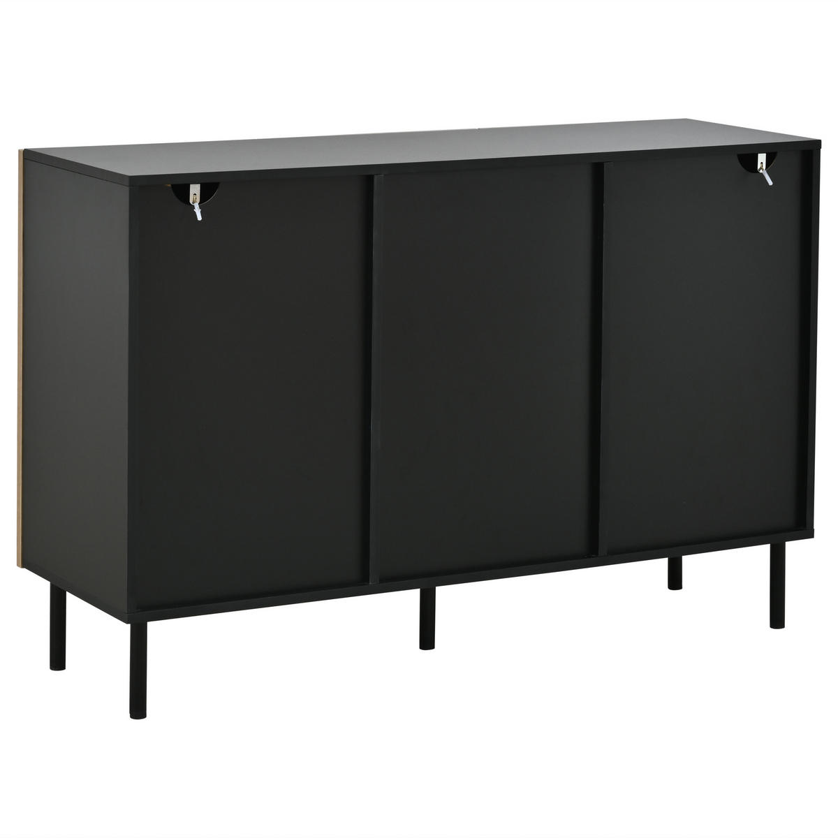 SIDEBOARD 3 Schubladen 2 Türen 120cm Stauraumschrank Modern - Naturfarben, Holzwerkstoff (120/76/40cm) - FLIEKS