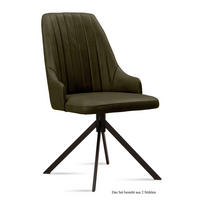 ESSZIMMERSTUHL (2er-Set) Dunya 52x91x60 Schwarz/Khaki - Dunkelgrün/Schwarz, Kunststoff (60/91/52cm) - 58aufmkessel