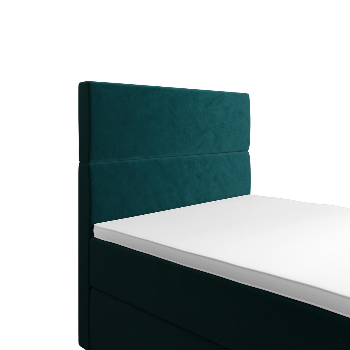 BOXBETT FLO 100x200 Itaka 39, mit Matratze H3, Bonell und Topper, Türkis - Türkis, Holz/Textil (100/200cm) - Bedante
