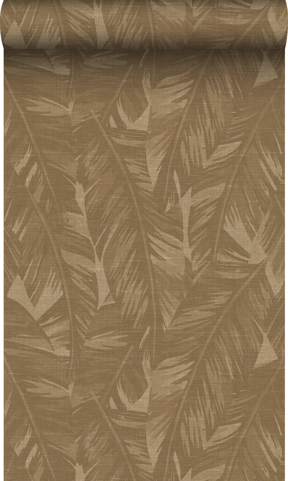 TAPETE Bananenblätter 50 x 900 cm - Braun, Papier (50/900cm) - Origin Wallcoverings