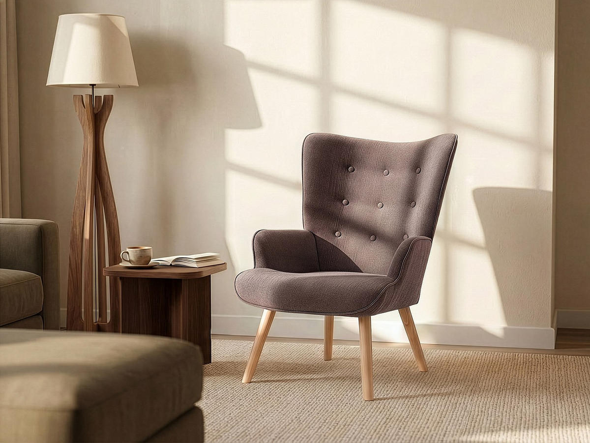 SESSEL mit gerader Rückenlehne - 1 Person - Stoff - Taupe - - Taupe, Textil (69/95.5/78cm) - Vente-Unique