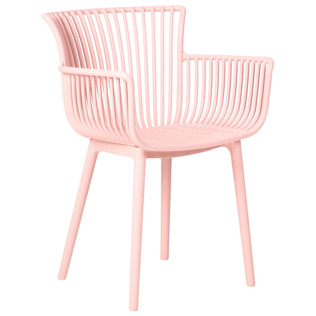 GARTENSTUHL 4er-Set Rosa Pesaro - Pink, Kunststoff (58/84/45cm) - Beliani