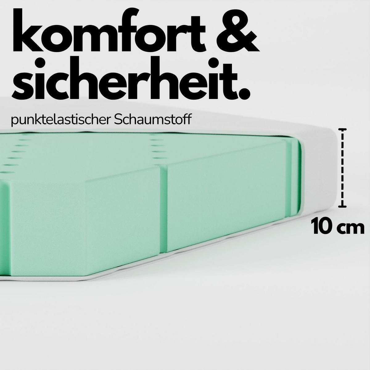 BABYMATRATZE für Laufgitter 6-eckig, CLOUD SleepPlus - Weiß, Textil (116/100cm) - Sämann – make a difference.