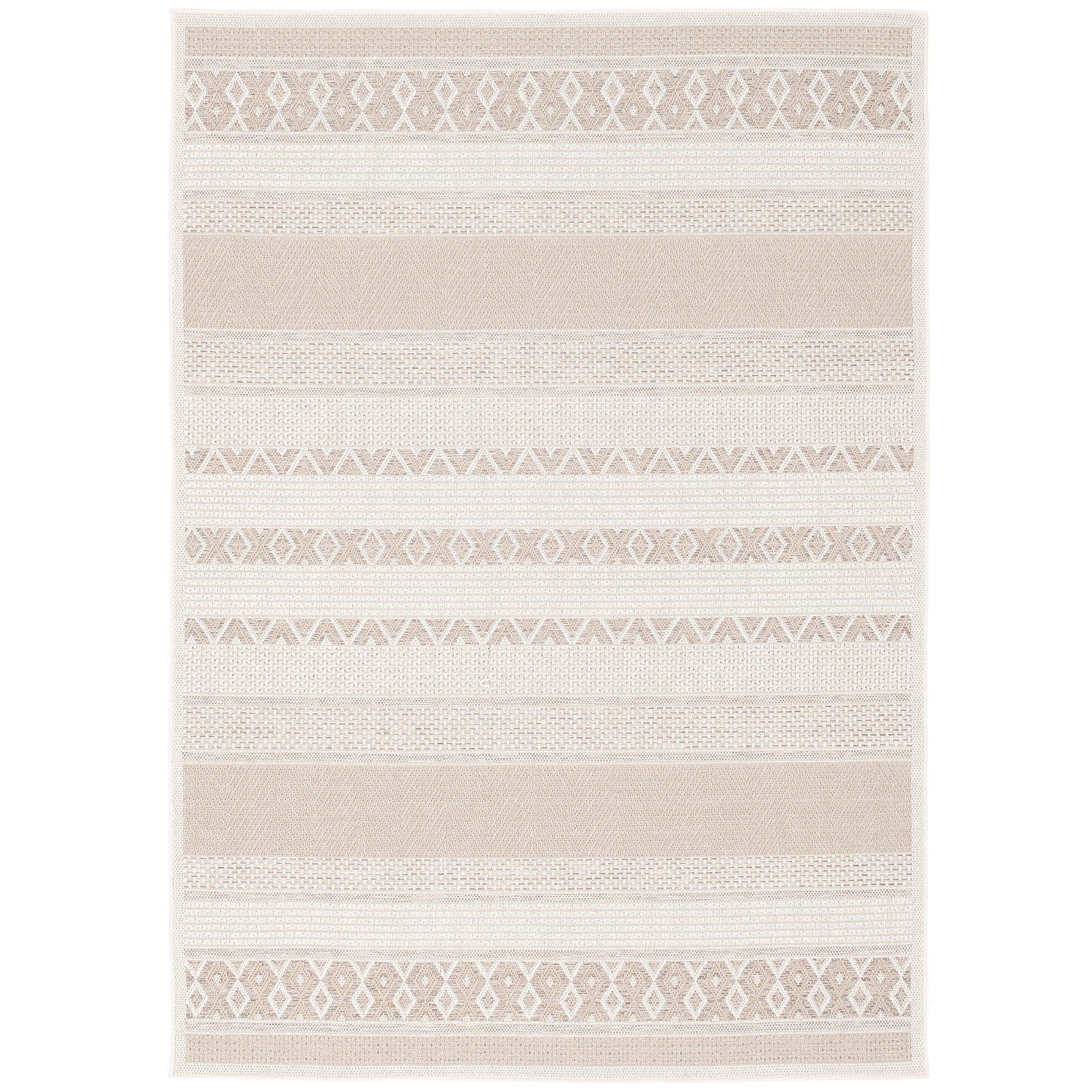 IN & OUTDOOR TEPPICH FLACHGEWEBE OTTAWA STRIPES - Beige, Textil (160/230cm) - Pergamon