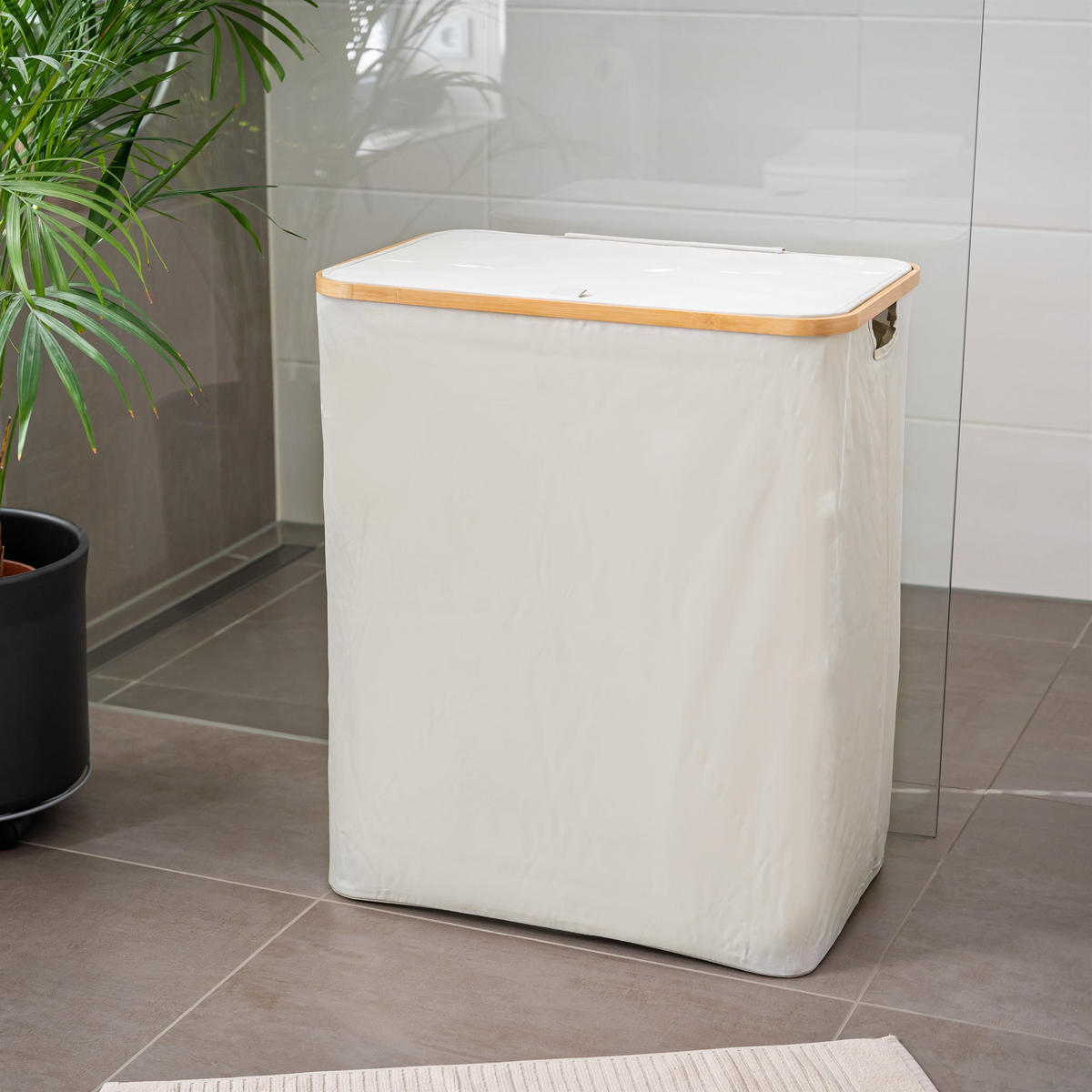 WÄSCHESAMMLER 145 Liter, beige - Beige, Textil (57.5/68/37.5cm) - bremermann