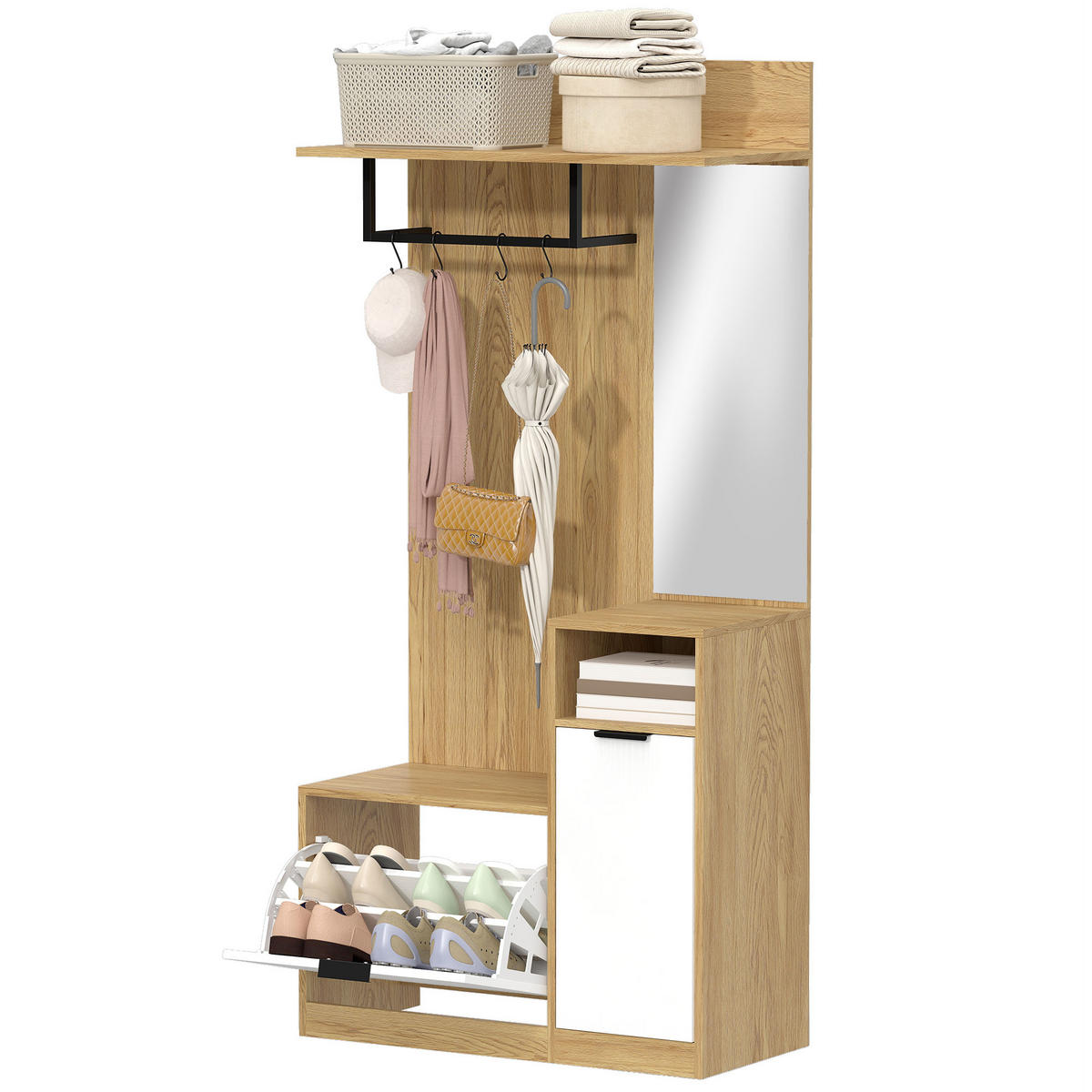 GARDEROBE DE-17896 Eiche - Eichefarben, Holzwerkstoff (36/168/80cm) - ComfortXL