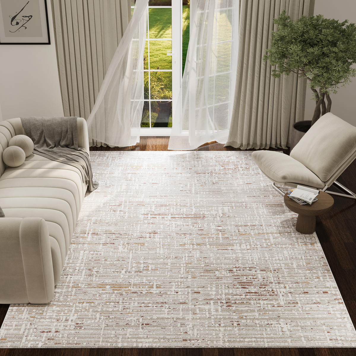 TEPPICH TREND Creme 120/170 cm - Creme, Textil (120/170cm) - Tapiso