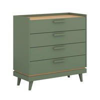 KOMMODE Sandy Grün - Grün, Holzwerkstoff (90/90/40cm) - Petits-meubles