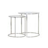 BEISTELLTISCH Duarte Silber Ø50/52 cm 2er-Set - Silberfarben, Metall (50/50/52cm) - Light & Living
