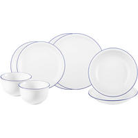 EINSTEIGER-SET Compact Blaurand weiß-blau 8er Set - Blau/Weiß, Keramik (2/2/2cm) - Seltmann Weiden