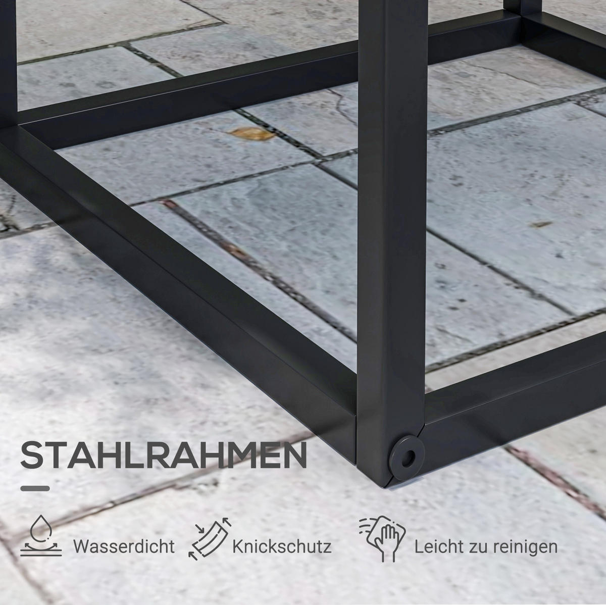 BLUMENTREPPE aus Stahl 25x25x58,5/31x31x65 cm in Schwarz platzsparend - Schwarz, Metall (31/65/31cm) - Modfu