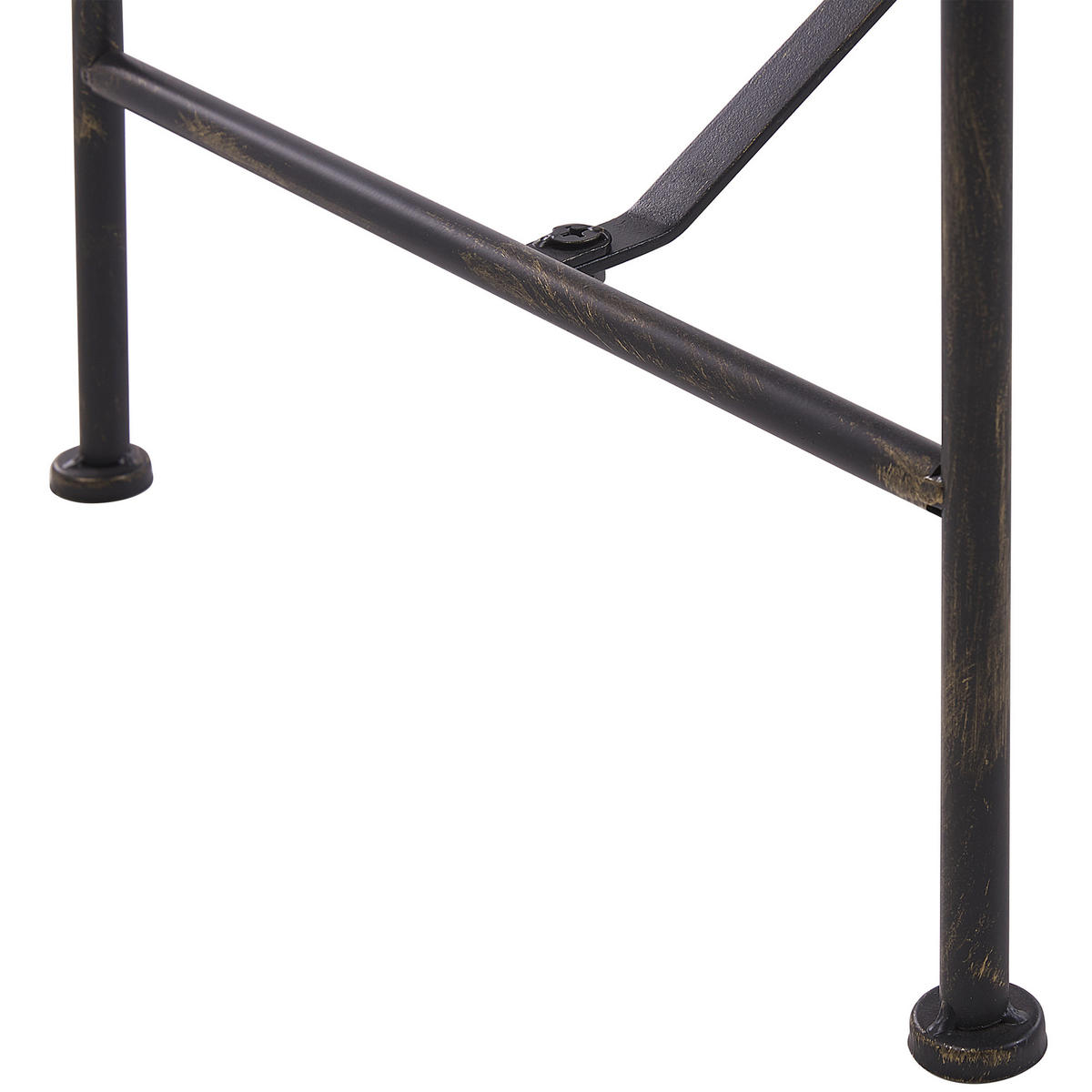 GARTENBANK Metall schwarz 130 cm Milazzo - Schwarz, Metall (130/94/45cm) - Beliani