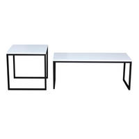 COUCHTISCH TONY Weiß 50x50x50 cm - Weiß, Holzwerkstoff (50/50/50cm) - FURNLUX