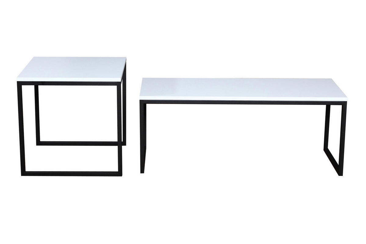 COUCHTISCH TONY Weiß 50x50x50 cm - Weiß, Holzwerkstoff (50/50/50cm) - FURNLUX