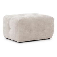 POLSTERHOCKER Kozy im Bumpy-Design aus weichem Beige Chenille-Stoff - Beige/Creme, Holz/Textil (87/46/68cm) - S-Style Möbel
