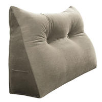 LESEKISSEN für Bett Samt Beige 60 cm - Beige, Textil (50/60cm) - Vercart