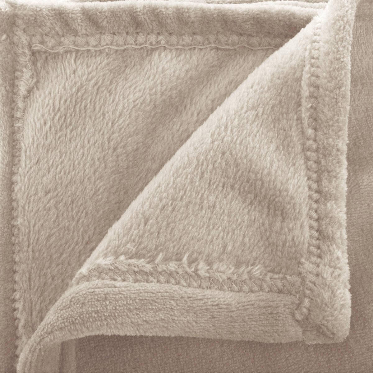 FLEECEDECKE Uni 180/230 cm - Beige, Textil (180/230cm) - Atmosphera Createur d´interieur