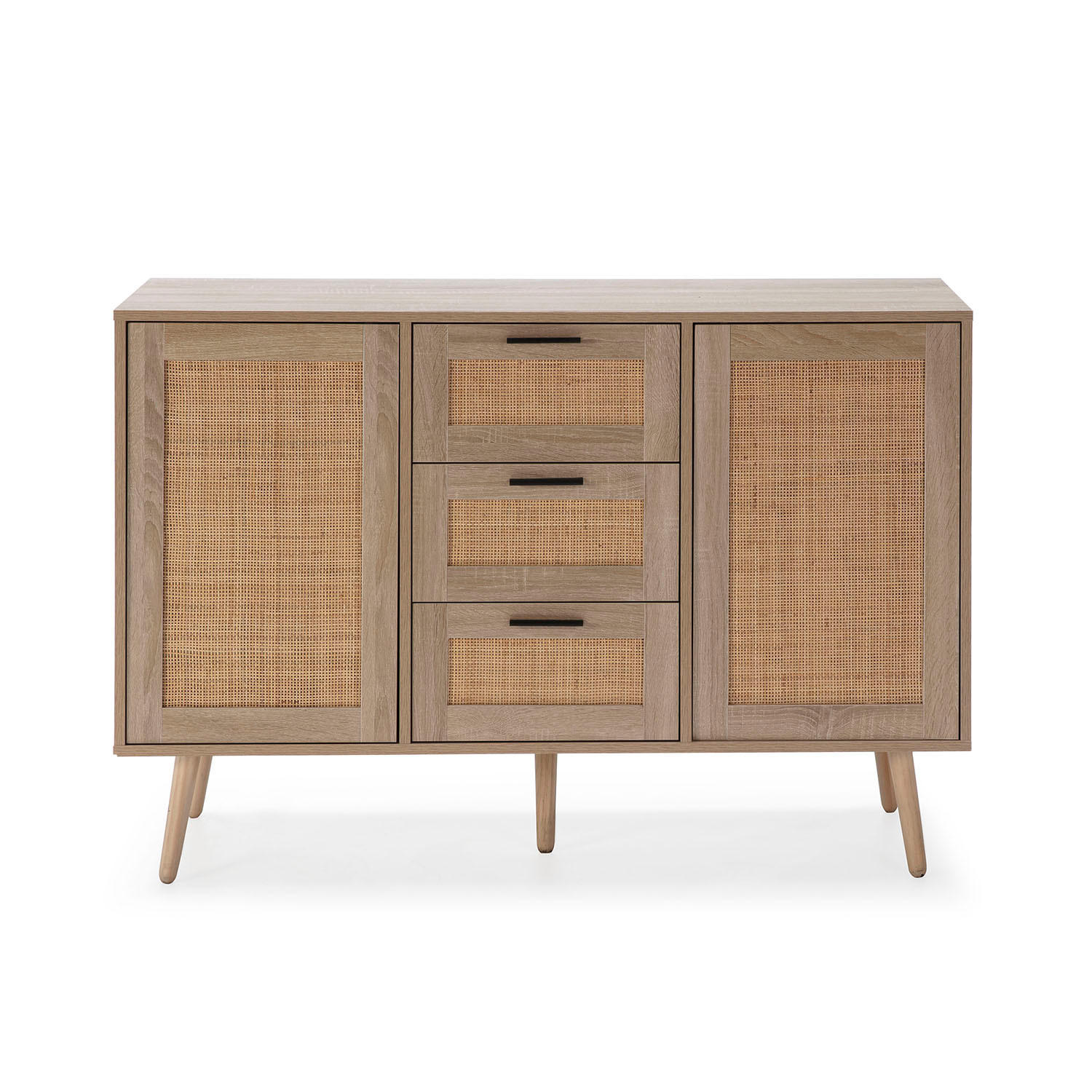 SIDEBOARD Dalia 3 Schubladen 2 Eichentüren - Honigeiche, Holzwerkstoff (120/81/40cm)