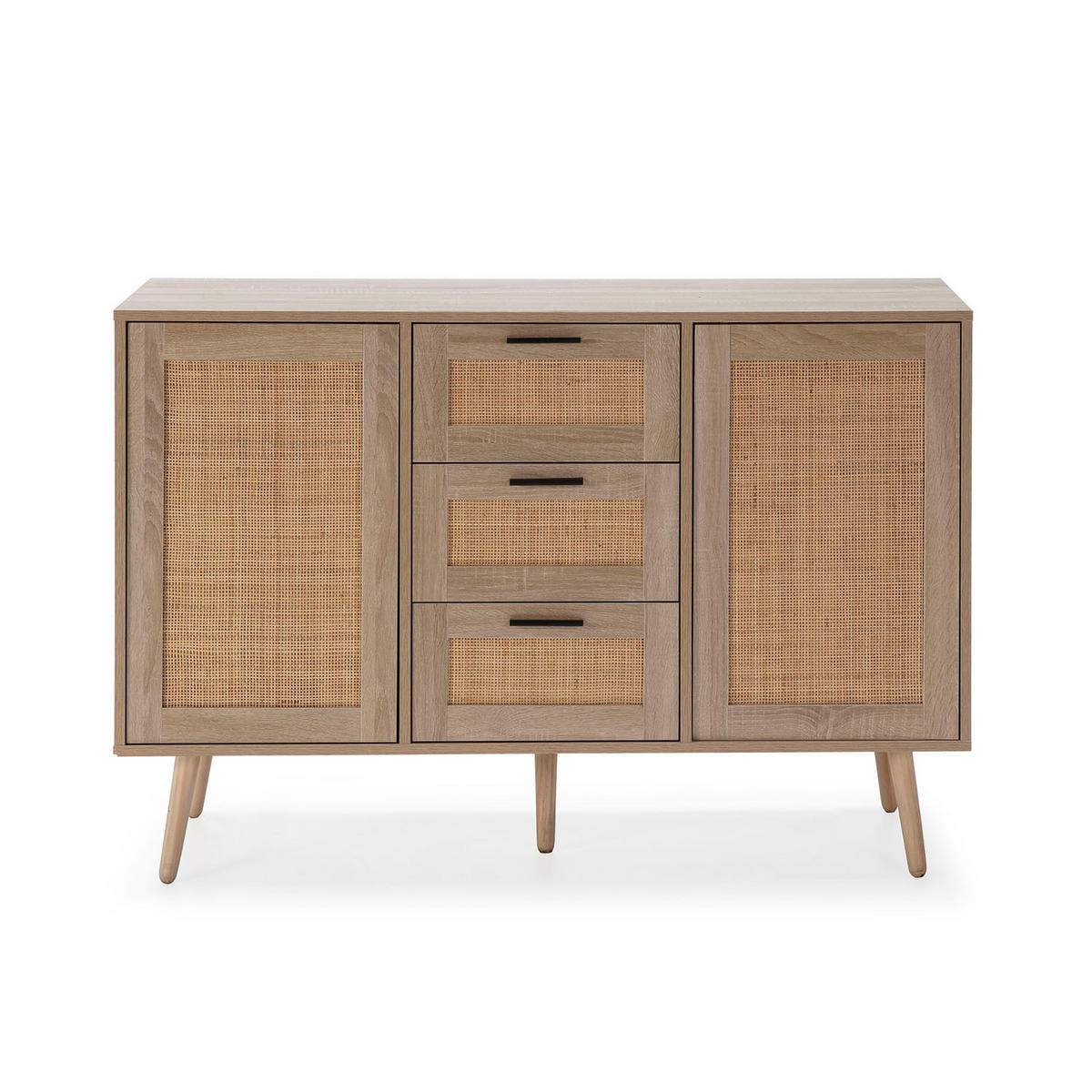 SIDEBOARD Dalia 3 Schubladen 2 Eichentüren - Honigeiche, Holzwerkstoff (120/81/40cm)