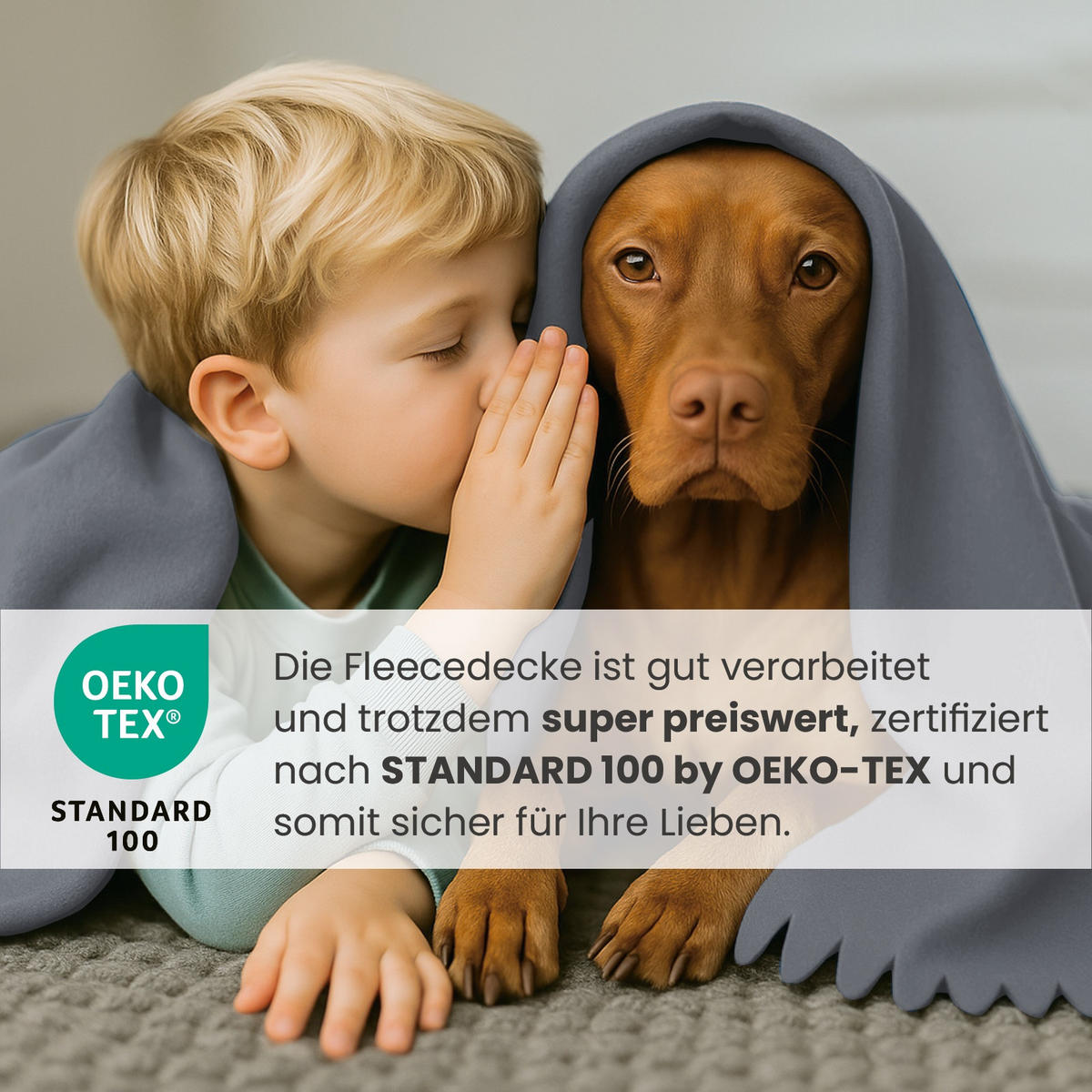FLEECEDECKE WAVE 16er Set grau 120/160 cm Wellenrand Anti-Pilling - Grau, Textil (120/160cm) - wometo