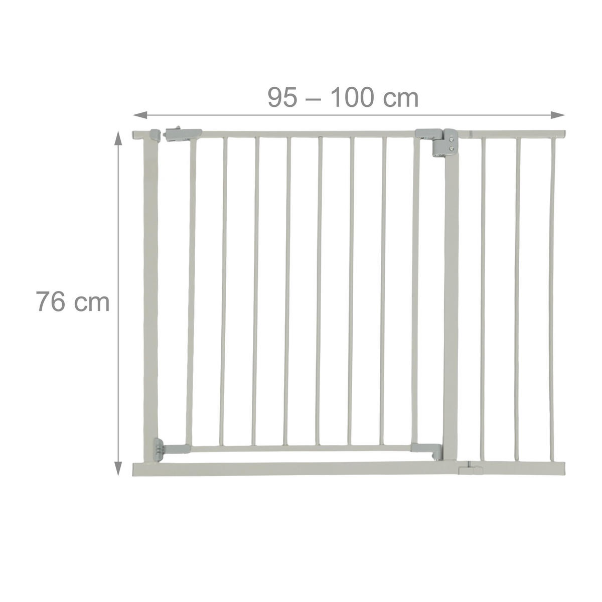 TREPPENSCHUTZGITTER - Grau, Kunststoff/Metall (100/1cm) - Relaxdays
