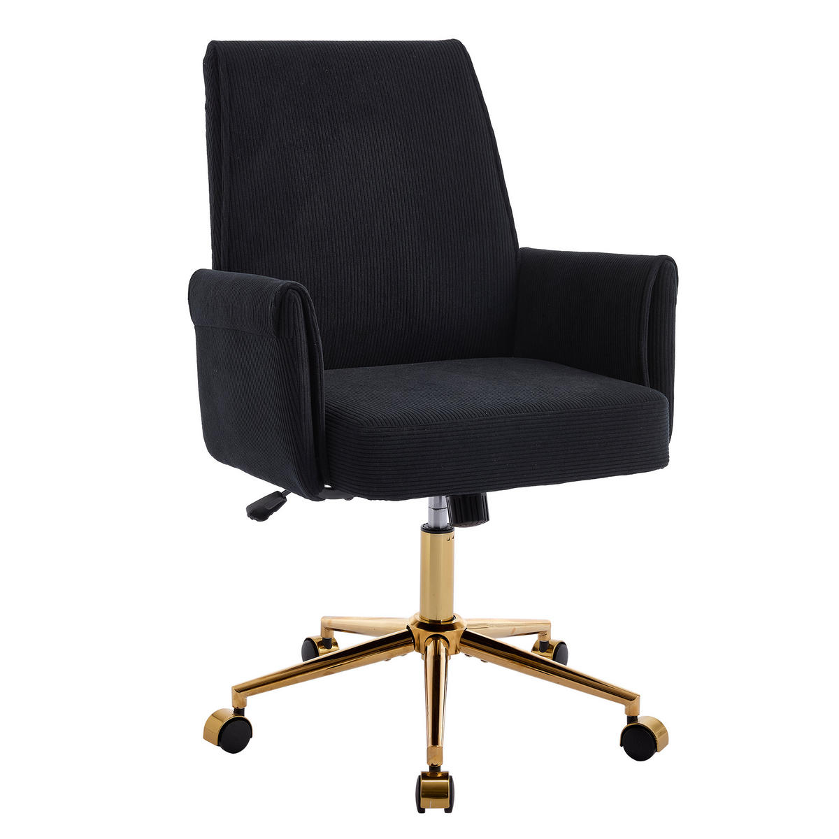 BÜRODREHSTUHL Schwarz 64/61/107 cm - Schwarz, Metall (64/107/61cm) - PANGIVO