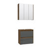 BADMÖBEL-SET Majest Anthrazit 2 Teile - Anthrazit/Walnussfarben, Holzwerkstoff (60/62/30cm) - Vicco